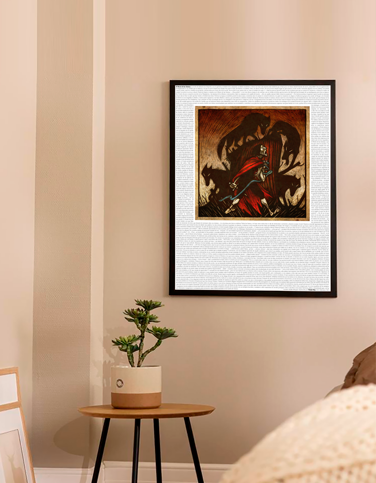 Lámina Leyendas de Bécquer - El monte de las ánimas por Tomás Hijo