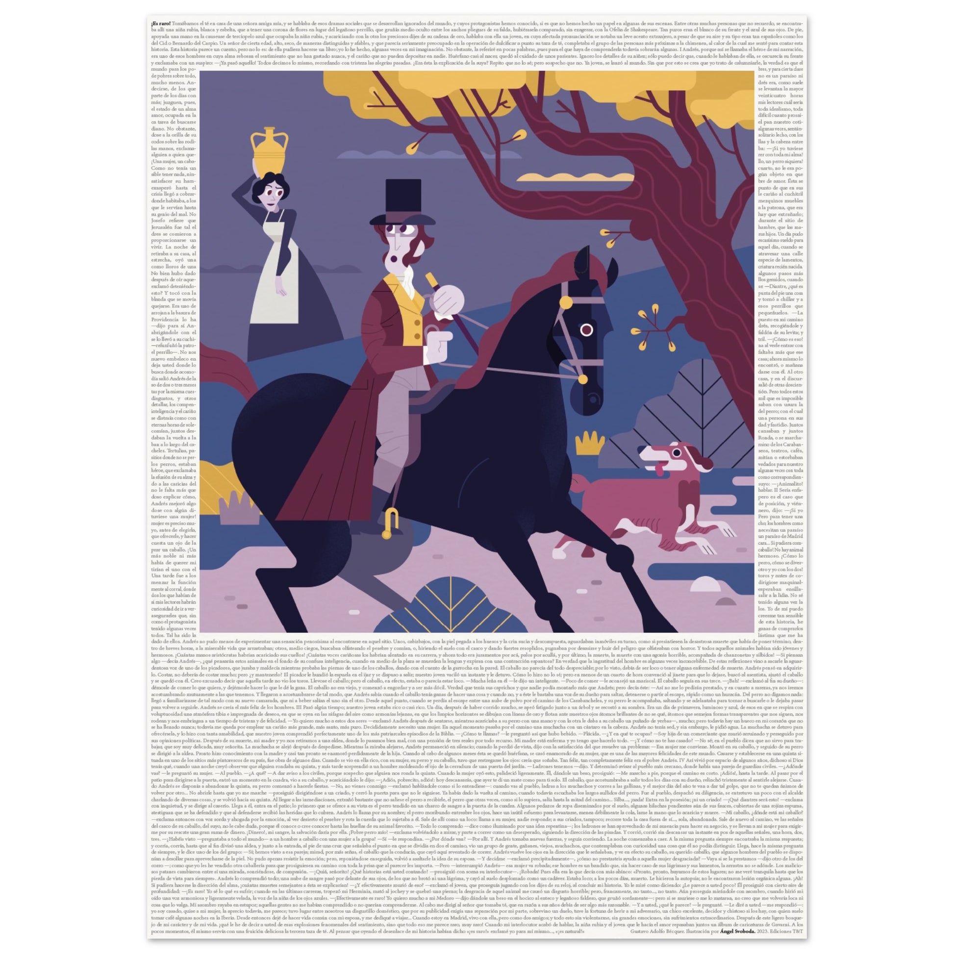 Lámina Leyendas de Bécquer - ¡Es raro! por Ángel Svoboda – Ediciones T&T